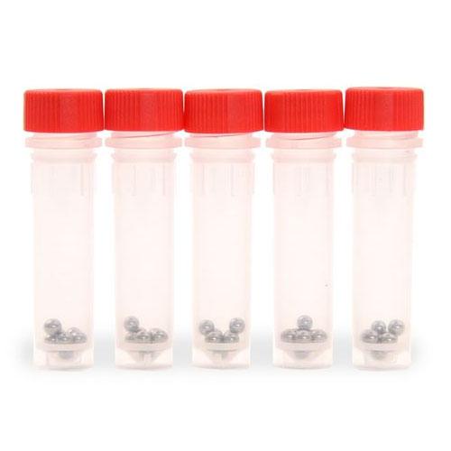 Ohaus 30391409 Red, Animal Tissue, 2 mL skirted tube, DNase/RNase free, 3 mm Stainless Steel Grinding Balls, 100/box