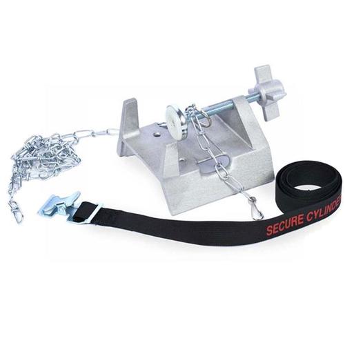 Ohaus CLR-716M Cast Aluminum 716M Bench Gas Cylinder Support with Secure Cylinder Strap Ohaus CLR-716M Cast Aluminum 716M Bench Gas Cylinder Support with Secure Cylinder Strap