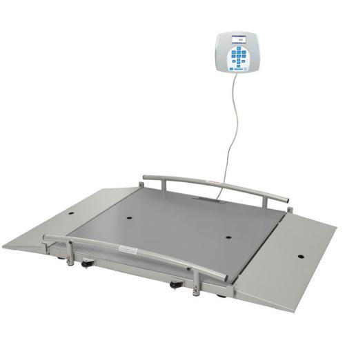 Health O Meter 2650KL-BT Portable 31.5 x 31.5 inch Wheelchair Scale Dual Ramp with Built-in Pelstar Wireless Technology 1000 x 0.2 lb