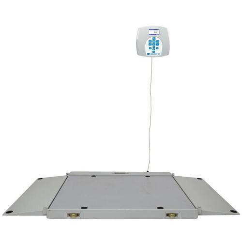 Health O Meter 2700KG-BT Portable 1092 mm x 1067 mm Wheelchair Scale with Built-in Pelstar Wireless Technology KG Only 454 x 0.1 kg