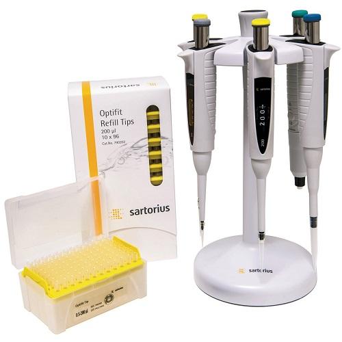 Sartorius LH-728673 Proline Plus Mechanical Pipette Multipack Starter Kit - 0.5 – 10  ul / 10 – 100  ul / 20 – 200 ul / 100 – 1,000 ul