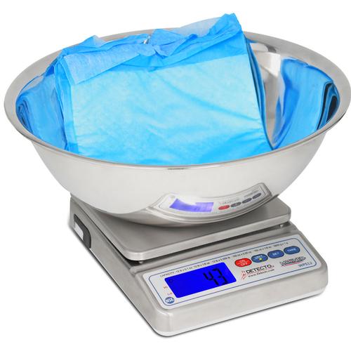 Detecto WPS12UT Digital Lap Sponge / Wet Diaper Scale With Bowl 5500 x 1 g