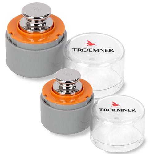 Troemner 7516-E2W-7517-E2W Cylindrical with handling knob Metric Class E2 with NVLAP Cert -100 g and 200 g