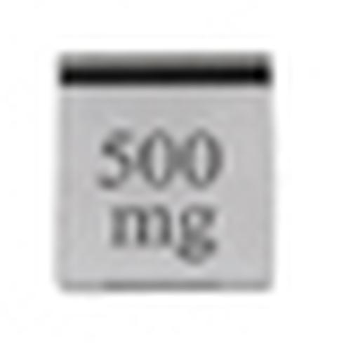 Ohaus 80850295 ASTM Class 4  Calibration Weight, 500 mg with Certificate (53052-00/C)