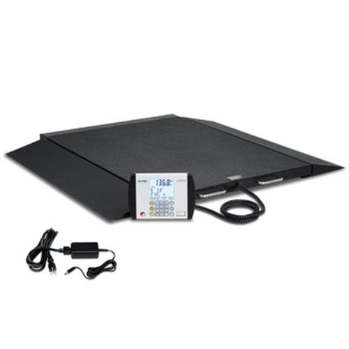 Detecto BRW-1000AC Portable Wheelchair Bariatric Scale with AC Adapter 32 in x 40 in - 1000 lb x 0.2 lb 