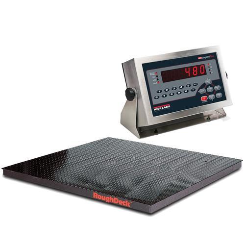 Rice Lake 168141 Roughdeck Floor Scale 4 x 4 Legal for Trade with 480 Plus Indicator - 10000 x 2 lb