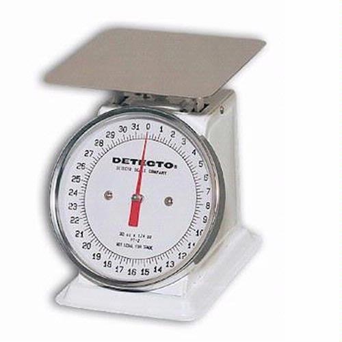 Detecto PT-25-R Petite Top Loading Dial Scale with Rotating Dial, 25 lb x 1/8 lb
