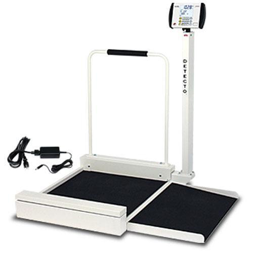 Detecto 6495-AC Digital Wheelchair Scale with AC Adapter 800 lbs x 0.2 lb