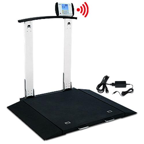 Detecto 6560-C-AC Portable  Handrail Wheelchair Scale with WiFi / Bluetooth and AC Adapter 1000 lb x 0.2 lb