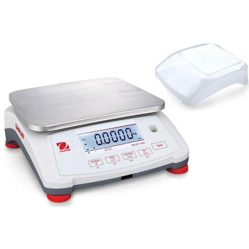 Ohaus Valor 7000 Compact Bench Scale 3 lb x 0.0001 lb and Legal for Trade 3 lb x 0.001 lb with In-Use Cover