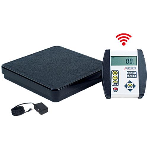 Detecto DR400-750-C-AC - Low-Profile Portable Physician Floor Scale with WiFi / Bluetooth and AC Adapter 400 lb x 0.2 lb 