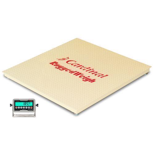 Detecto FH-555F-185-AC Floor Hugger Heavy-Duty 5 x 5 Floor Scales with AC Adapter 5000 x 1 lb