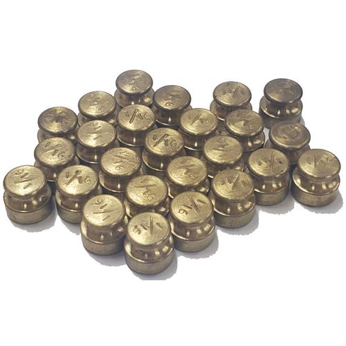 Ohaus Class 5 Brass Calibration Weights - 1/16 oz (25 CT)