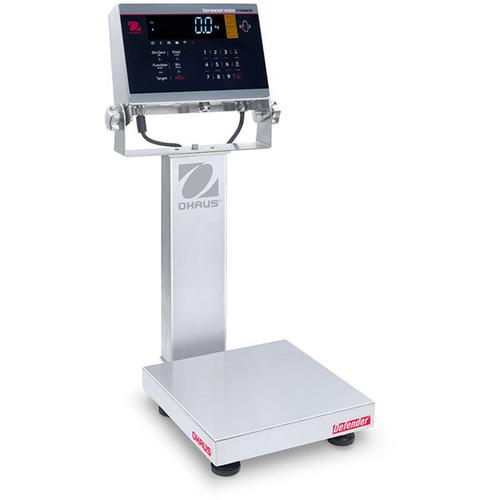 Ohaus i-D61XWE2WQS6 (30631706) Defender 6000 Stainless Steel 10 x 10 in Bench Scale 5 lb x 0.0002 lb - Legal for Trade 5 lb x 0.001 lb
