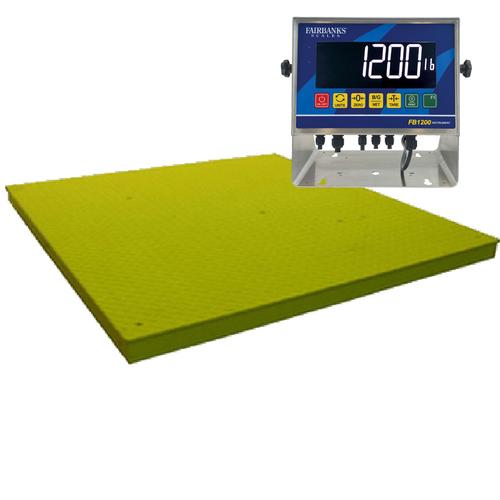 Fairbanks 38399 Yellow Jacket Legal For Trade Floor Scale With Stainless steel FB1200 Indicator  2500 x 0.5 lb