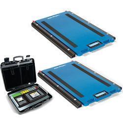 Rice Lake 212103-X2 Set of 2 Load Ranger S-Series 30 in x 22 in Wireless Wheel Weighing Scale 132,000 x 10 lb Total and a Remote Indicator