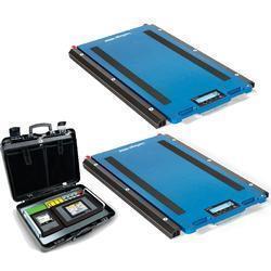 Rice Lake 212105-X2 Set of 2 Load Ranger S-Series 37 in x 24 in Wireless Wheel Weighing Scale 44000 x 10 lb Total and a Remote Indicator