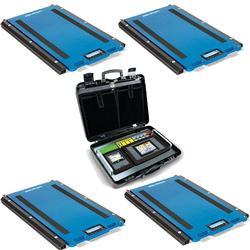 Rice Lake 212099-X4 Set of 4 Load Ranger S-Series 22 in x 20 in Wireless Wheel Weighing Scale 88000 x 10 lb Total and a Remote Indicator