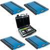 Rice Lake 212102-X4 Set of 4 Load Ranger S-Series 30 in x 22 in Wireless Wheel Weighing Scale 88000 x 10 lb Total and a Remote Indicator