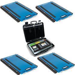 Rice Lake 212106-X4 Set of 4 Load Ranger S-Series 37 in x 24 in Wireless Wheel Weighing Scale 132000 x 10 lb Total and a Remote Indicator