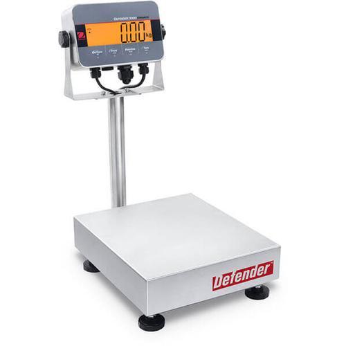 Ohaus i-D33XW30C1R6 (30685181) Defender 3000 12 x 14 in Washdown Bench Scale 60 lb x 0.01 lb - Legal for Trade 60 lb x 0.02 lb