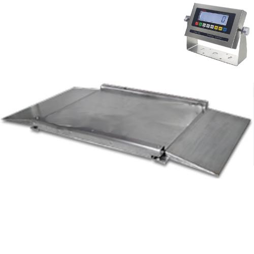 LP Scale LP7622ASS-3030-1000 Legal for Trade Stainless Steel 2.5 x 2.5 Ft  SS LCD Drum Scale 1000 x 0.2 lb