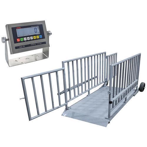 LP Scale LP76248A-841200-250 Legal for Trade Mild Steel 84 x 120 inch LCD Cattle Scale 2500 x 0.5 lb