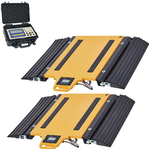 LP Scale LP7660W-Y-1416-10 Wireless Axle Scales with Two 14 x 16 pads and Weighing indicator total 20000 x 5 lb