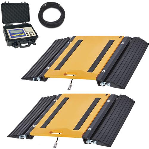 LP Scale LP7660A-Y-1416-10 Wired Axle Scales with Two 14 x 16 pads and Weighing indicator total 20000 x 5 lb