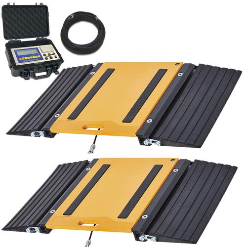 LP Scale LP7660A-E-1416-10 Wired Axle Scales with Two 14 x 16 pads and Weighing indicator total 20000 x 5 lb