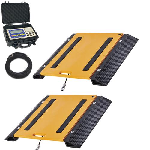 LP Scale LP7661A-Y-1416-5 Wired Axle Scales with Two 14 x 16 pads and Weighing indicator total 10000 x 1 lb