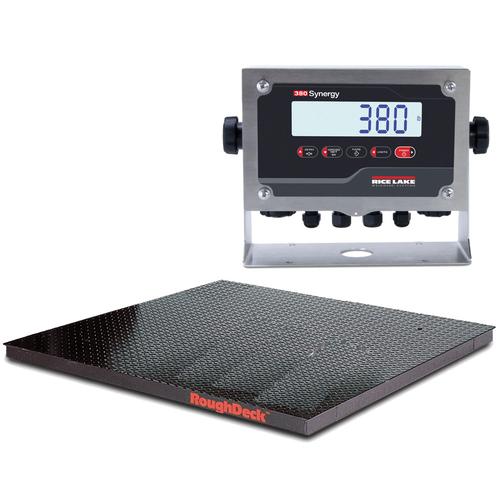 Rice Lake 380-66318 Roughdeck Floor Scale 2.5 ft x 2.5 ft Legal for Trade with 380 Indicator - 2000 x 0.5 lb