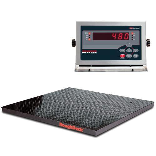 Rice Lake 480-66320 Roughdeck Floor Scale 3 ft x 3 ft Legal for Trade with 480 Indicator - 1000 x 0.2 lb
