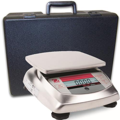 Ohaus Valor 3000 Xtreme V31X3 Compact Scale with Carrying Case, 3000 x 1 g