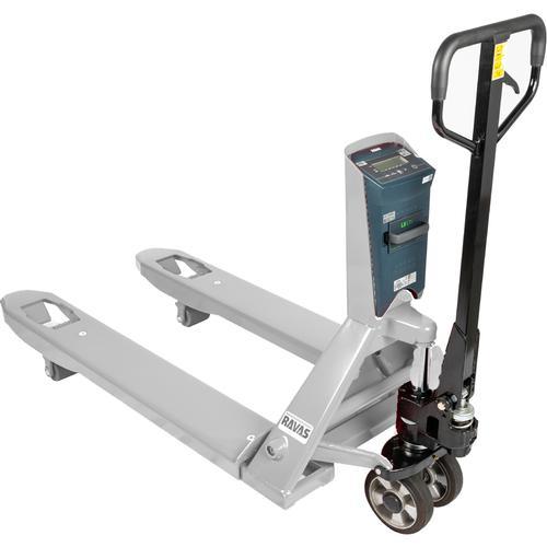 Ravas 320SS Stainless Steel Pallet Jack Scale 48 x 27 x 3.25 inch Legal for Trade - 5000 x 2 lb