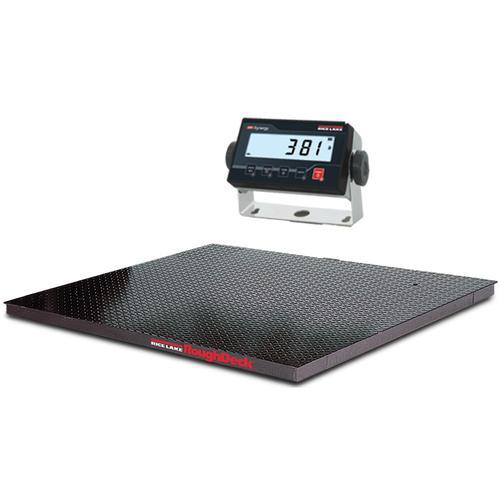 Rice Lake 219284 Roughdeck Floor Scale 4 x 4 Legal for Trade with 381 AA Indicator - 10000 x 2 lb