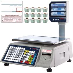 Vision DLP-300-8040 Legal for Trade Price Computing Scale with Column and 1 case of LST-8040 Lables  30 x 0.01 lb and 60 x 0.02 lb