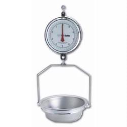 Chatillon 4230DD-T-AS Mechanical Hanging 9 inch Scale with AS Pan, Double Dial, 30 lb x 1/2 oz