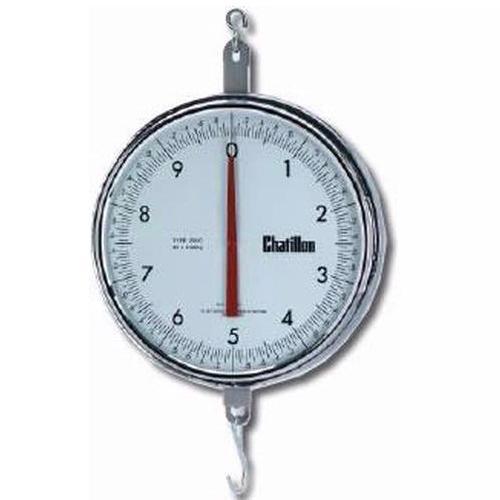 Chatillon 8260DD-T-H Mechanical Hanging 13 inch Scale with Hook, Double Dial, 60 lb x 1 oz