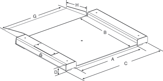 Rice Lake Roughdeck BDP 77962 Mild Steel Barrel, Drum, Pallet Scale 30 in x 31 in Base Only 1000 lb