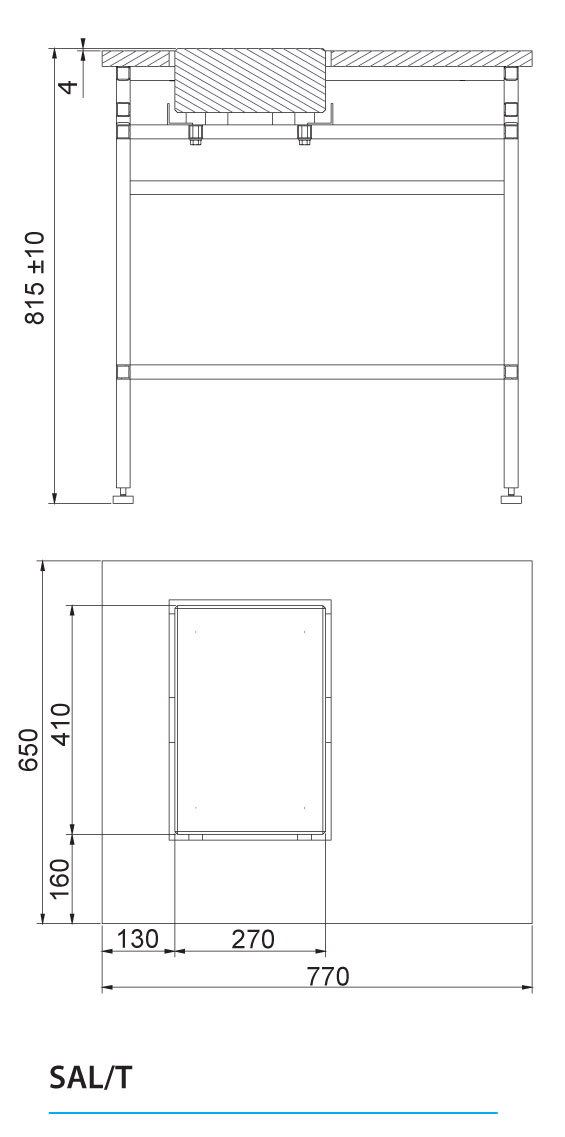 dims for for RADWAG SAL/T tables