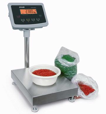 Acculab Exceleron electronic industrial bench scales are a terrific value - weighs in kilograms, pounds, ounces with parts counting and large LCD remote display.