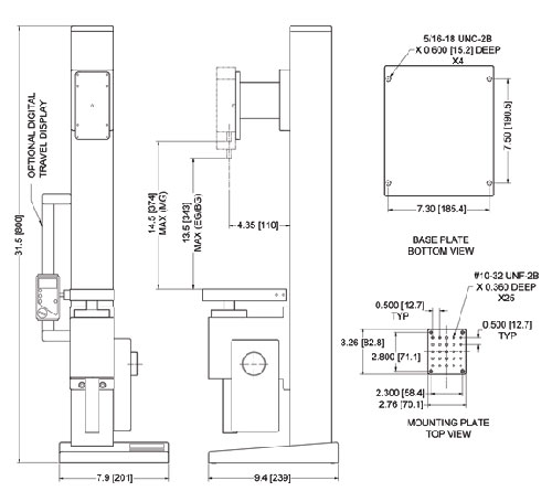 Mark-10 TSFM500 / TSFM500H Motorized Test Stands 