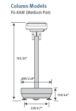 AND Weighing FG-K-Series Industrial Bench Scales