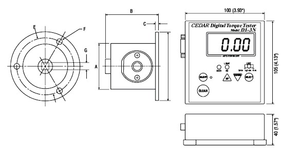 Imada DI-3N-IP Digital Torque Tester with Remote Sensors