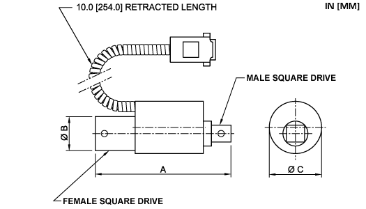 Mark-10 STE Wrench ExtensionTorque Sensors