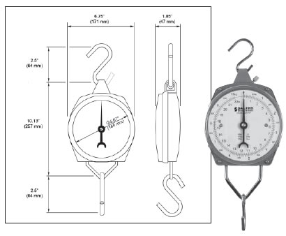 Brecknell Scales MSAN11708010000 22 lb Hanging Scale